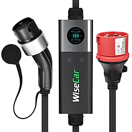 WiseCar WTPS3 22 KW Taşınabilir Elektrikli Araç Şarj Cihazı Mobil Uygulamalı + Wifi + Bluetooth